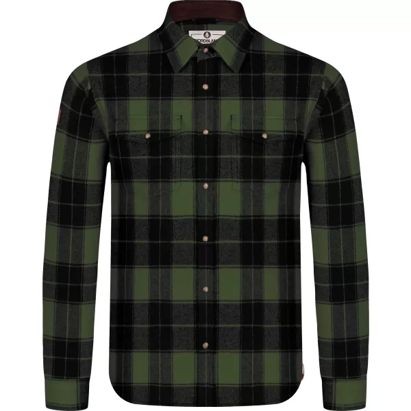 Herren-Flanellhemd NORDBLANC FEN NBSSM8369 KHAKI 