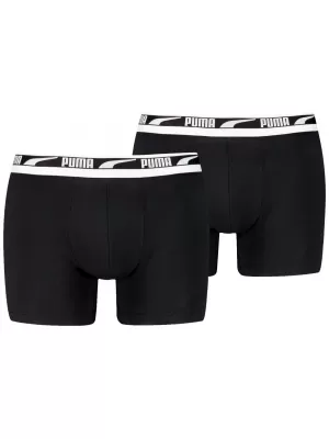 Herren-Boxershorts PUMA MEN EVERYDAY MULTI LOGO BOXER 2P 93832501 SCHWARZ