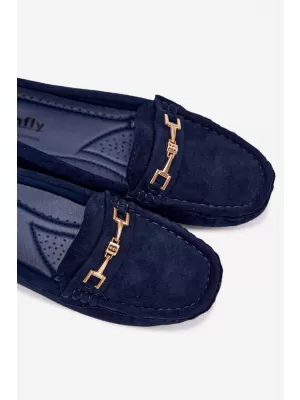 Damenmokassins BOTO FT247 MARINEBLAU