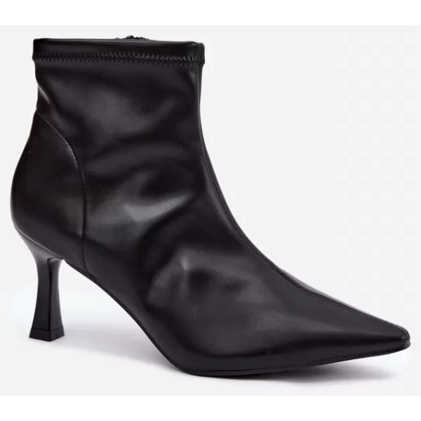  Damen-Stiefeletten BOTO 7107 SCHWARZ GLÄNZEND 