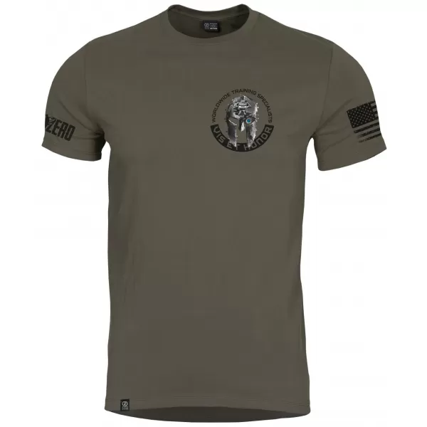  Herren-T-Shirt PENTAGON AGERON VIS ET HONOR K09012-VH GRÜN 