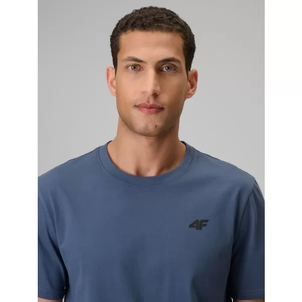  Herren-T-Shirt 4F WAW25TTSHM2401 DENIM 