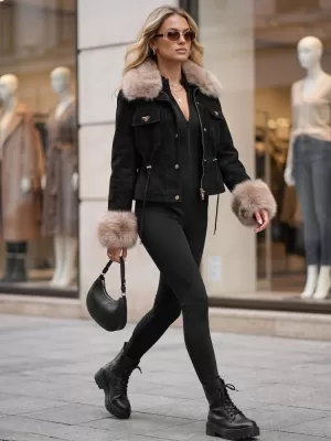 Damenjacke DSTREET TY5703 SCHWARZ