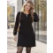 Sweatshirt-Kleid für Damen ALTISPORT ILARIA SCHWARZ