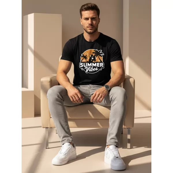  Herren-T-Shirt DSTREET NX044R SCHWARZ 