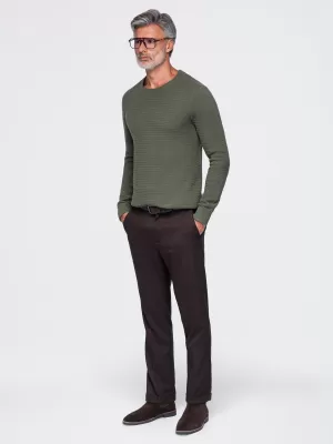 Herrenpullover OMBRE OM-SWSW-0119 OLIVE