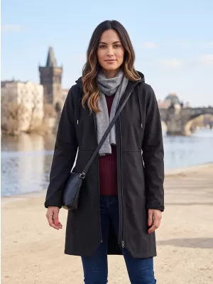 Warmer Softshellmantel für Damen ALPINE PRO IBORA 2 SCHWARZ