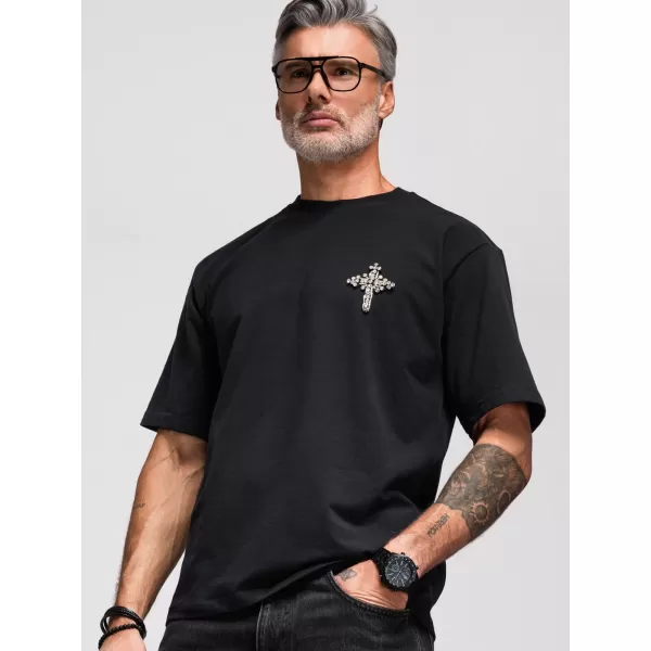  Herren-T-Shirt OMBRE OM-TSCT-0276 SCHWARZ 