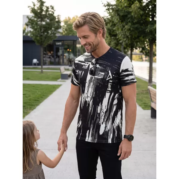  Hochwertiges Funktions-T-Shirt für Herren ALTISPORT VOJ/ALM010TR01 SCHWARZ/ELFENBEIN 