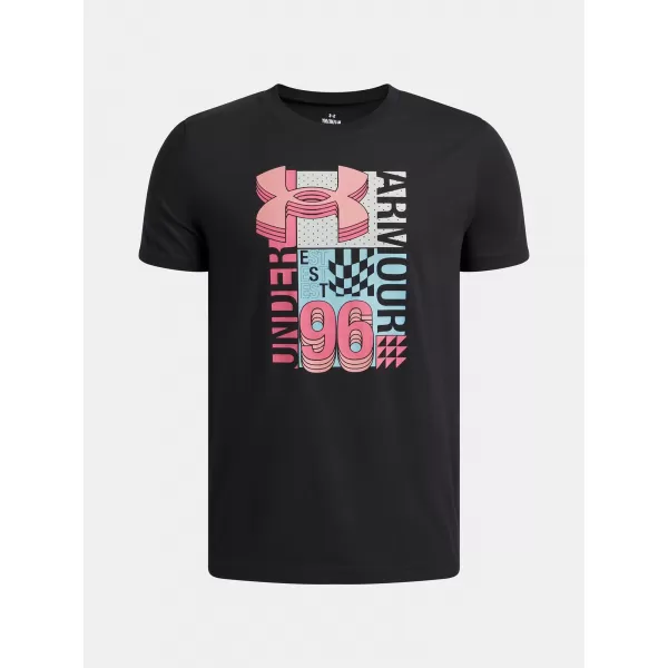  T-Shirt für Jungen UNDER ARMOUR B LOGO WM COLLAGE SS 6009271-001 SCHWARZ 