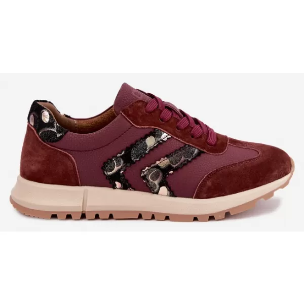  Damen-Sneaker D&A GR62-6015 BURGUND 