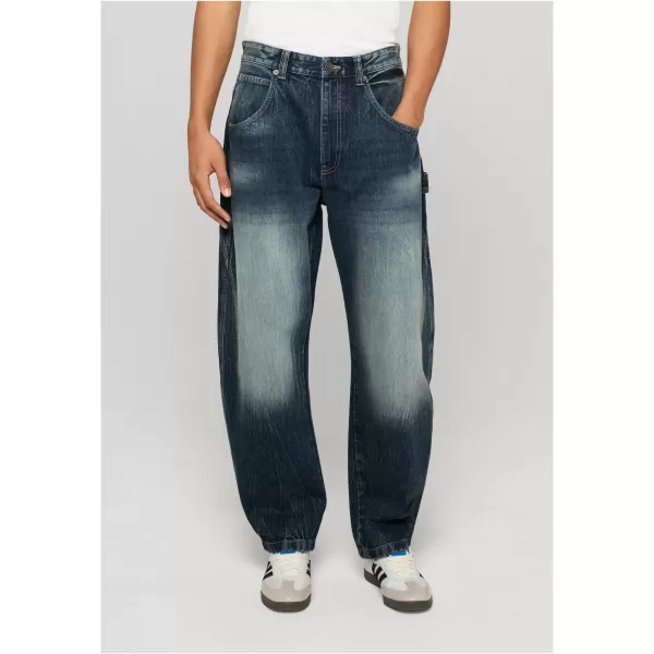  Herrenhosen URBAN CLASSICS TB8057 DUNKELBLAUER MARMOR GEWASCHEN 