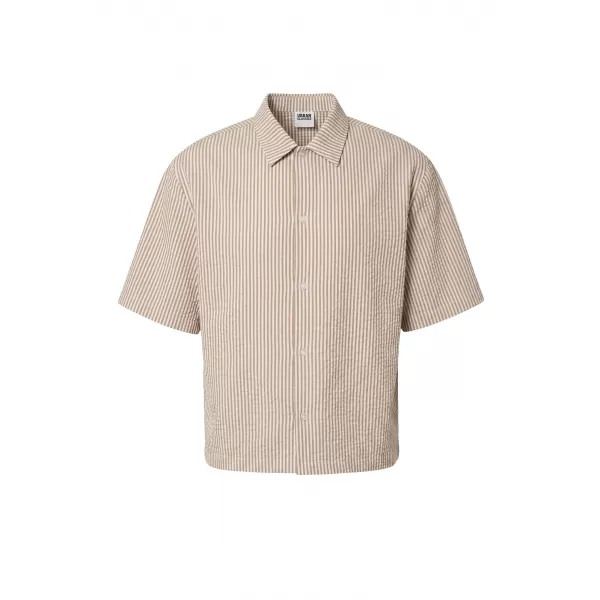  Herrenhemd URBAN CLASSICS TB8417-22409 BRAUN MOCCA/WEIß 