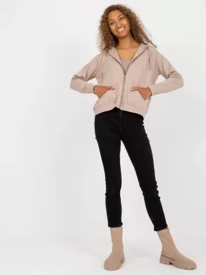Damen-Sweatshirt BASIC FEEL GOOD B-002.65 DUNKELBEIGE