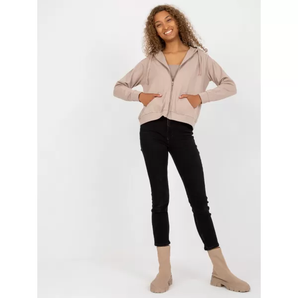  Damen-Sweatshirt BASIC FEEL GOOD B-002.65 DUNKELBEIGE 