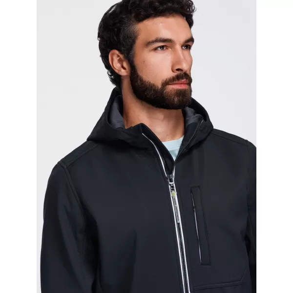  Herren-Softshelljacke OMBRE OM-JANP-0292 SCHWARZ 