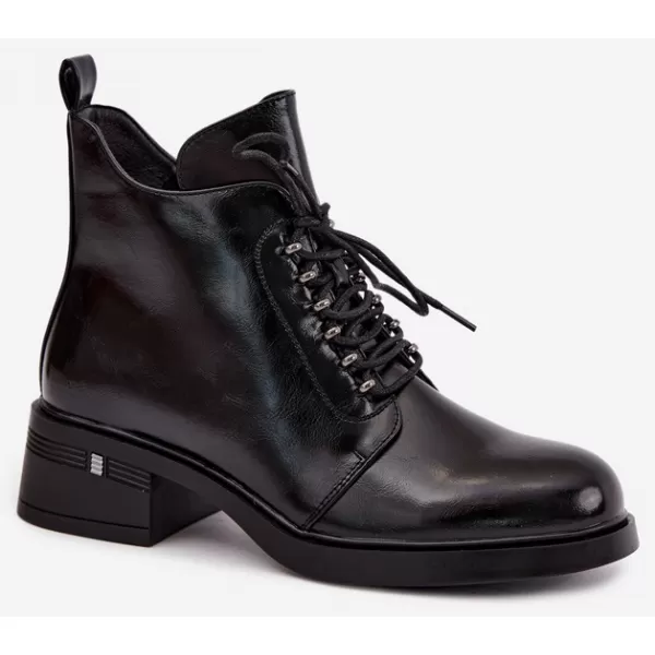  Damen-Stiefeletten S.BARSKI HY62-8112 SCHWARZ 