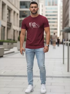 Herren-T-Shirt DSTREET NX5016R-VI WEIN