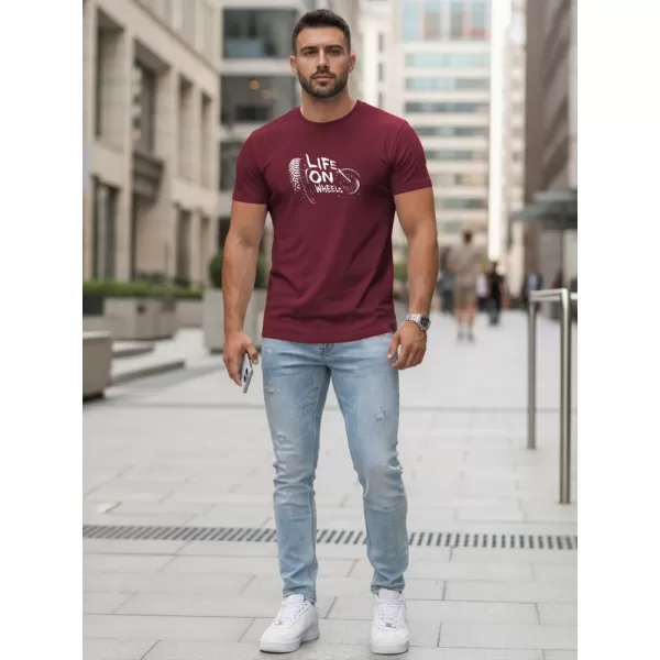  Herren-T-Shirt DSTREET NX5016R-VI WEIN 