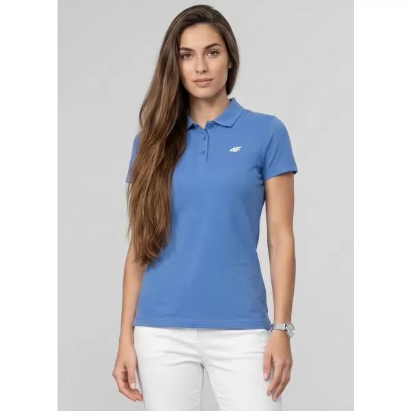  Damen-T-Shirt mit Kragen 4F WMM00TPTSF0768 DENIM 