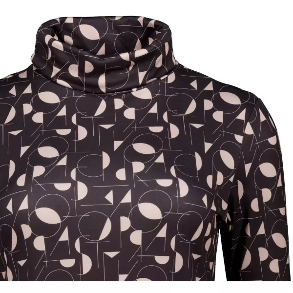  Rollkragenpullover für Damen ALTISPORT ILYSA SCHWARZ/BEIGE 