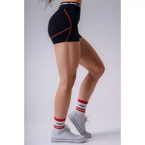  Damen-Shorts NEBBIA OLYMPIA HIGH-WAIST 937 SCHWARZ 