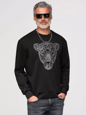 Herren-Sweatshirt OMBRE OM-SSNZ-0273 SCHWARZ