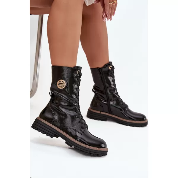  Damenschuhe BOTO ASA259-10 SCHWARZ GLÄNZEND 