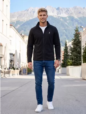 Fleece-Sweatshirt für Herren ALTISPORT ALM002852 SCHWARZ UND SILBER