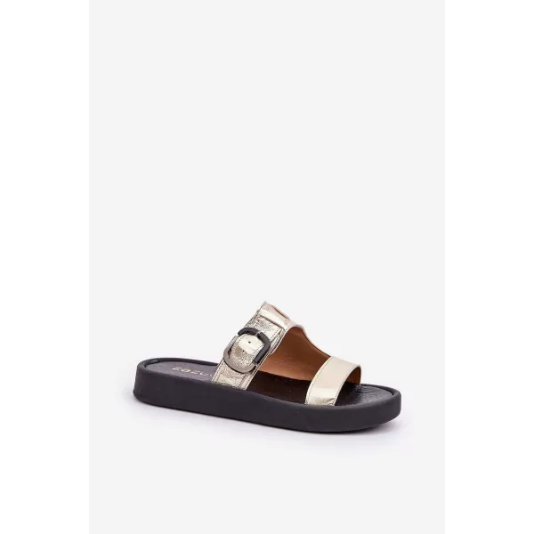  Damenhausschuhe ZAZOO 3024/007 GOLD 