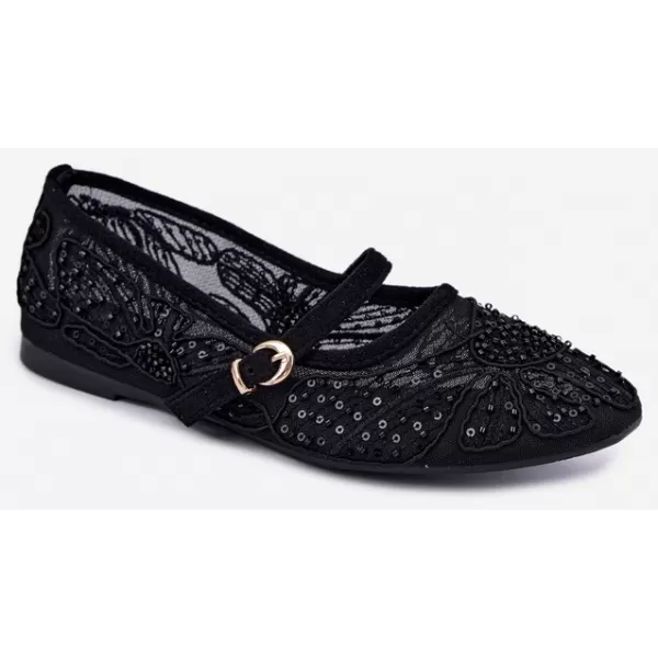  Ballerinas für Damen BOTO CH951 SCHWARZ 