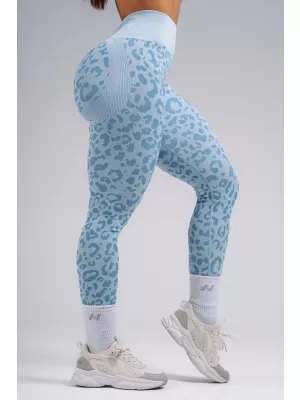 Kompressions-Push-up-Leggings mit Leopardenmuster NEBBIA PRIMAL 849 BLAUER LEOPARD