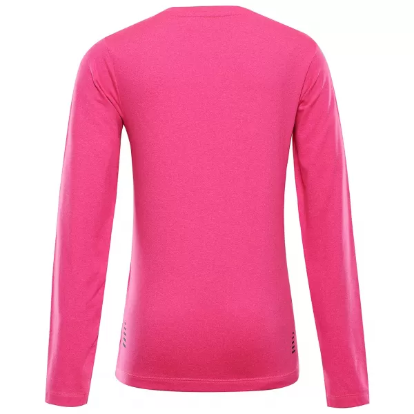  Schnell trocknendes Kinder-T-Shirt ALPINE PRO LOUSO ROSA GLÜHEN 