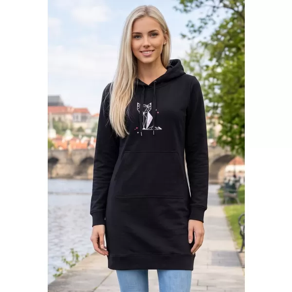  Erweitertes Damen-Sweatshirt ALTISPORT ALW091419 SCHWARZ ROSA 