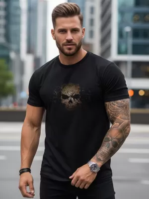 Herren-T-Shirt DSTREET NX0091R SCHWARZ