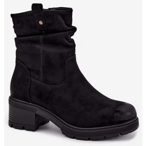  Damen-Stiefeletten S.BARSKI HY62-8100 SCHWARZ 