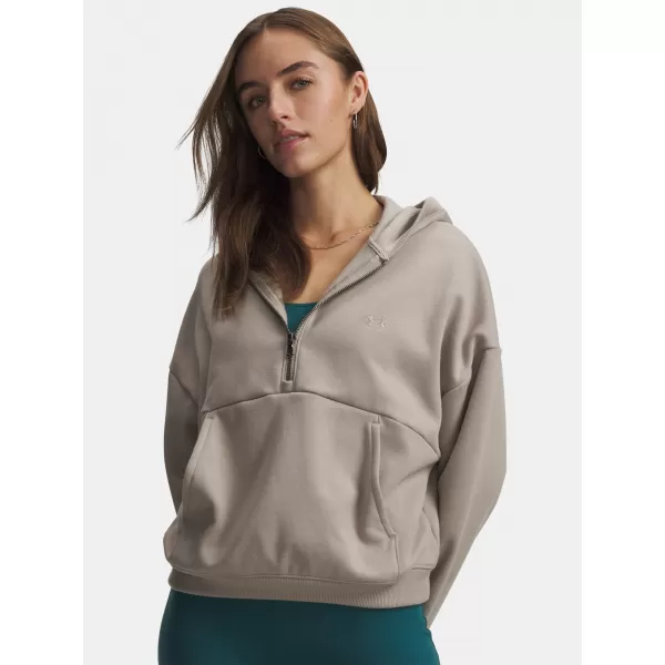  Damen-Sweatshirt UNDER ARMOUR ICON FLEECE HZ HOODIE 6012843-203 BRAUN 