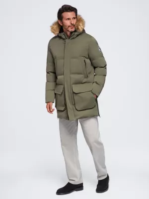 Herrenparka OMBRE OM-JALJ-0310 DUNKLES OLIV