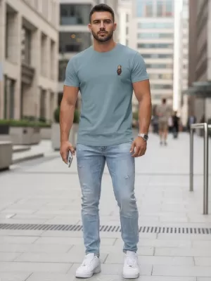Herren-T-Shirt DSTREET NX5101R-SB BLAU