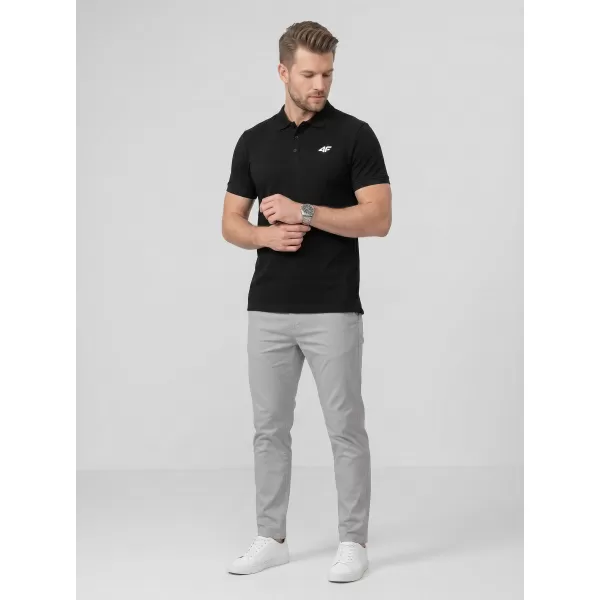  Herren-T-Shirt mit Kragen 4F WMM00TPTSM0770 TIEFSCHWARZ 