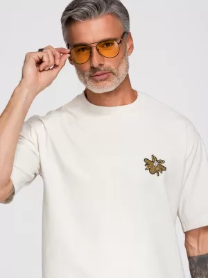 Herren-T-Shirt OMBRE OM-TSCT-0275 CREMEFARBEN