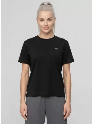 Damen-T-Shirt 4F WMM00TTSHF3310 TIEFSCHWARZ