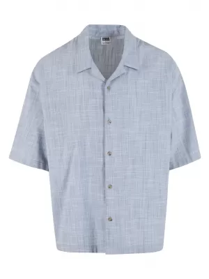 Herrenhemd URBAN CLASSICS TB7562 HELLBLAU/WEIß