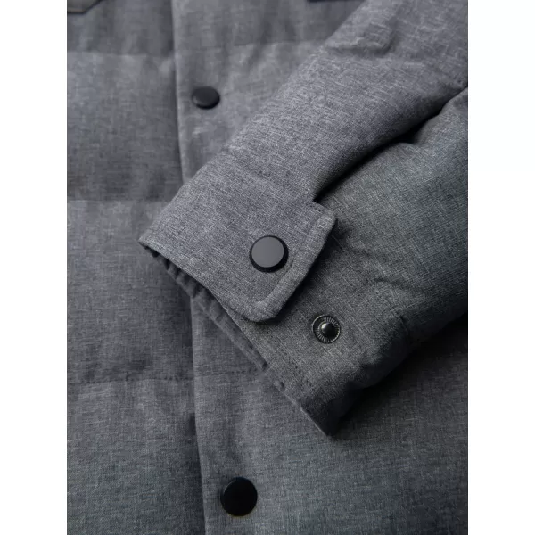  Gesteppte Hemdjacke für Herren OMBRE OM-JALP-0256 GRAUE MELANGE 