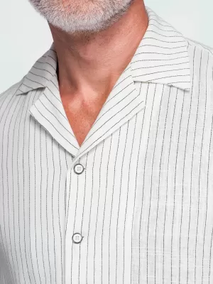 Herrenhemd OMBRE OM-SHSS-0222 CREMEFARBEN