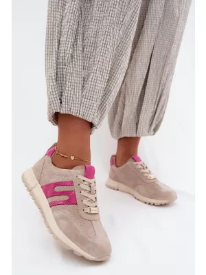 Damen-Sneaker BOTO GD-XW-1054 BEIGE/FUCHSIA
