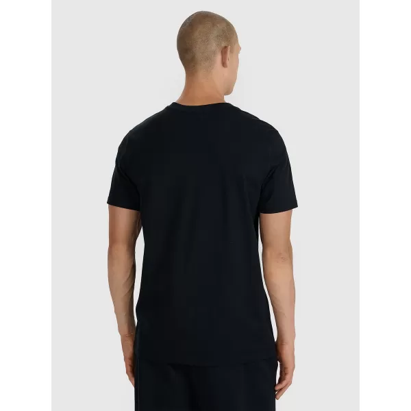  Herren-T-Shirt 4F WAW25TTSHM2372 TIEFSCHWARZ 