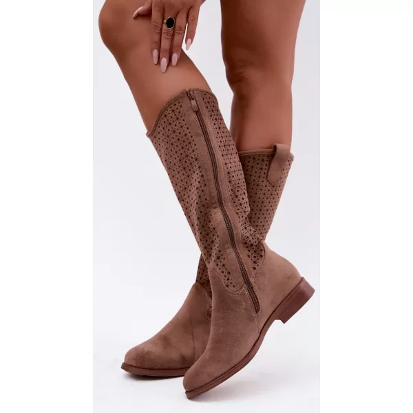  Damenstiefel S.BARSKI HY62-8144 KAFFEE 