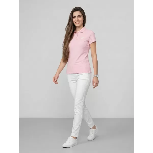  Damen-T-Shirt mit Kragen 4F WMM00TPTSF0768 HELLROSA 