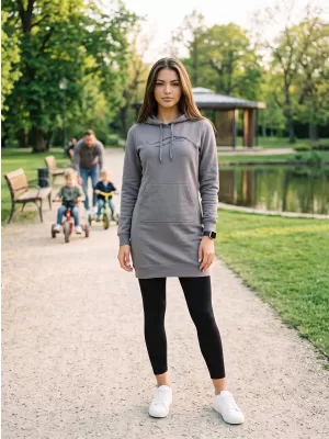 Erweitertes Damen-Sweatshirt ALTISPORT ALW001419 STAHLGRAU